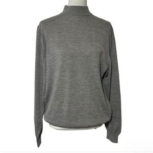 NORDSTROM Extrafine 100% Merino Wool Mock Turtleneck Sweater L